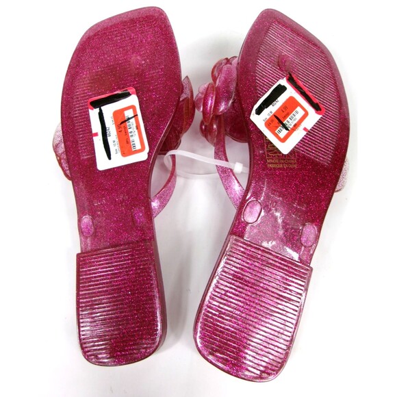 Jeffrey Campbell Floralee Jelly Slide Sandals Pink Women's Size 10 EU 40 New - Picture 5 of 6